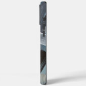 抽象芸術ブラシストローク（青、グレー、黒） Case-Mate iPhoneケース (裏面 / 左)