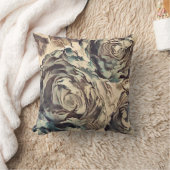 抽象芸術ブラシテクスチャバラプリントブラウン クッション (ブランケット)