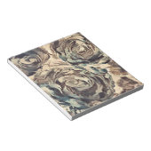 抽象芸術ブラシテクスチャバラプリントブラウン ノートパッド (アングル)