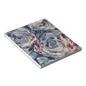 抽象芸術ブラシテクスチャバラプリントブルーベージュ ノートパッド (アングル)