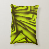 抽象芸術ブラックとグリーン アクセントクッション (裏面(縦))