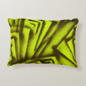 抽象芸術ブラックとグリーン アクセントクッション (裏面)