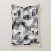 抽象芸術ブラックとグレー アクセントクッション (正面(垂直))