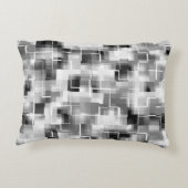 抽象芸術ブラックとグレー アクセントクッション (裏面)