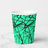 抽象芸術ブラックとターコイズマグ 紙コップ (右)