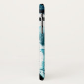 抽象芸術ブラックとブルーのグラフィティ Case-Mate iPhoneケース (裏面/左)