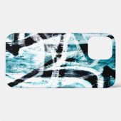 抽象芸術ブラックとブルーの落書きCase-Mate iPhone Case-Mate iPhoneケース (裏面 (横))