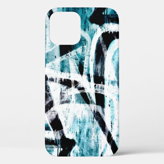 抽象芸術ブラックとブルーの落書きCase-Mate iPhone Case-Mate iPhoneケース (裏面)