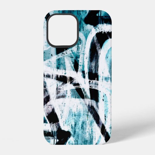 抽象芸術ブラックとブルーの落書きCase-Mate iPhone iPhoneケース (裏面)