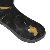 抽象芸術ブラックと金ゴールドアゲート大理石の渦巻き カッティングボード (角)