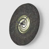 抽象芸術ブラックと金ゴールドウォールクロック ラージ壁時計 (傾斜)