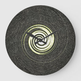 抽象芸術ブラックと金ゴールドウォールクロック ラージ壁時計