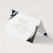 抽象芸術ブラックのブラシストローク 名刺 (裏面)