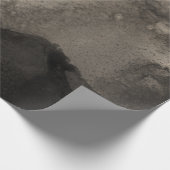 抽象芸術ブラックアイボリークリーミー絵画インクズアーバン ラッピングペーパー (角)