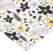 抽象芸術ブラックイエローグレーシームレス花柄 テーブルクロス (アングル)