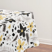 抽象芸術ブラックイエローグレーシームレス花柄 テーブルクロス (インサイチュ)