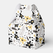 抽象芸術ブラックイエローグレーシームレス花柄 フェイバーボックス (裏面サイド)