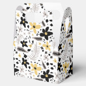 抽象芸術ブラックイエローグレーシームレス花柄 フェイバーボックス (オープン)