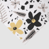 抽象芸術ブラックイエローグレーシームレス花柄 薄葉紙 (詳細)