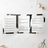 抽象芸術ブラックインク筆跡パンフレット 三つ折りカード (内部)