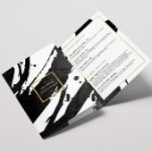 抽象芸術ブラックインク筆跡パンフレット 三つ折りカード