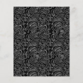 抽象芸術ブラックウェーブラインホワイトスクラップブック紙 (裏面)