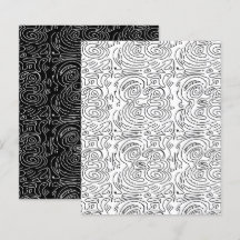 抽象芸術ブラックウェーブラインホワイトスクラップブック紙