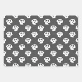 抽象芸術ブラックオレンジハロウィンギフト ラッピングペーパーシート (正面)