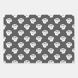 抽象芸術ブラックオレンジハロウィンギフト ラッピングペーパーシート