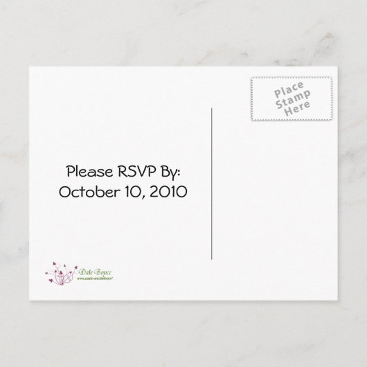 抽象芸術ブラックキャットとこうもりハローウィンパーティ招待状 インビテーションポストカード (裏面)