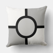 抽象芸術ブラックグレーアンドホワイト装飾用クッション クッション (裏面)