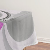 抽象芸術ブラックグレー（マゼンタのフラクタルアート付き） テーブルクロス (インサイチュ)