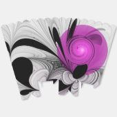 抽象芸術ブラックグレー（マゼンタのフラクタルアート付き） フェイバーボックス (見開き)