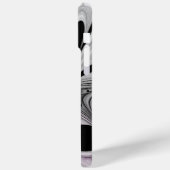 抽象芸術ブラックグレー(マゼンタのフラクタルアート付き) Case-Mate iPhoneケース (裏面 / 左)