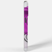 抽象芸術ブラックグレー(マゼンタのフラクタルアート付き) Case-Mate iPhoneケース (裏面 / 右)