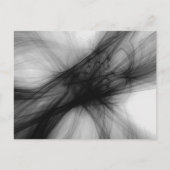 抽象芸術ブラックスモーク – B&W ポストカード (正面)