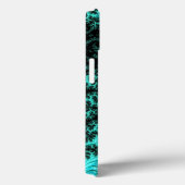 抽象芸術ブラックティール(緑がかった色)対称フラクタル Case-Mate iPhoneケース (裏面 / 右)