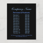 抽象芸術ブラックネイビーブルーモダンミニマル チラシ (裏面)