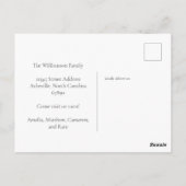 抽象芸術ブラックピンクとオレンジのドット引っ越しました ポストカード (裏面)