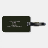 抽象芸術ブラックピンクとオレンジ色のドットパーソナライズされた ラゲッジタグ (裏面横)