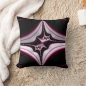 抽象芸術ブラックピンクスパイクフラクタル対称性 クッション (ブランケット)