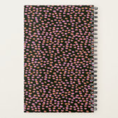 抽象芸術ブラックピンクドットグラムパーソナライズされた プランナー手帳 (裏面)