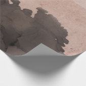 抽象芸術ブラックピンク赤面クリーミー絵画インク ラッピングペーパー (角)