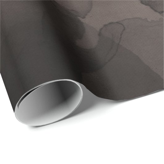 抽象芸術ブラックピンク赤面クリーミー絵画インク ラッピングペーパー (ロールコーナー)