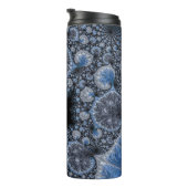 抽象芸術ブラックブルーフラクタル タンブラー (回転右)