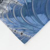 抽象芸術ブラックブルーフラクタル フリースブランケット (角)