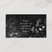 抽象芸術ブラックモザイクアート名刺テンプレート 名刺 (裏面)