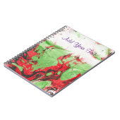 抽象芸術ブラックレッドグリーンホワイトテンプレートトレンディー ノートブック (左側)