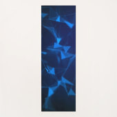 抽象芸術ブラック上の青い三角形 ヨガマット (正面)