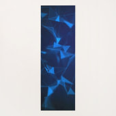 抽象芸術ブラック上の青い三角形 ヨガマット (裏面)